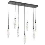 Icefall Linear Multi-Light Pendant - Matte Black / Clear