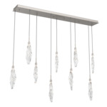 Icefall Linear Multi-Light Pendant - Beige Silver / Clear