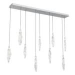 Icefall Linear Multi-Light Pendant - Classic Silver / Clear