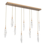 Icefall Linear Multi-Light Pendant - Novel Brass / Clear