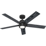 Erling Energy Star Ceiling Fan with Light - Matte Black / Salted Black