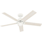 Erling Energy Star Ceiling Fan with Light - Fresh White / Bleached Alder