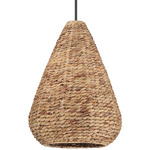 Cambria Teardrop Pendant - Matte Black / Natural