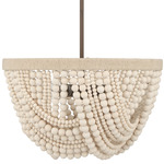 Autumndale Chandelier - Matte Bronze / Natural Wood
