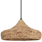 Cambria Martini Pendant - Matte Black / Natural