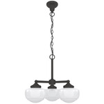 Saddle Creek Convertible Chandelier - Noble Bronze / Cased White
