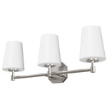Nolita Bathroom Vanity Light - Brushed Nickel / Cased White