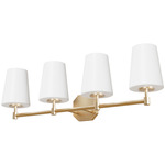 Nolita Bathroom Vanity Light - Alturas Gold / Cased White
