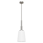 Nolita Pendant - Brushed Nickel / Cased White