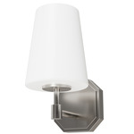 Nolita Wall Sconce - Brushed Nickel / Cased White