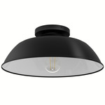 Mill Valley Outdoor Semi Flush Ceiling Light - Matte Black