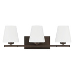 Fauna Grove Bathroom Vanity Light - Matte Bronze / Cased White
