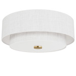 Brookside Ceiling Light - Luxe Gold / White Linen