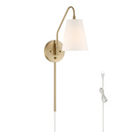 Valley Park Pin-Up Wall Sconce - Alturas Gold / White Linen