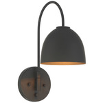 Erling Pin-Up Wall Sconce - Matte Black / Matte Black