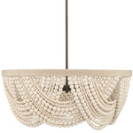 Autumndale Chandelier - Matte Bronze / Natural Wood
