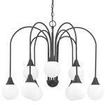 Valadon Chandelier - Matte Black / Cased White