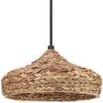 Cambria Martini Pendant - Matte Black / Natural