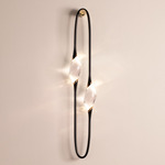 Il Pezzo 12 Loop Wall Sconce - Black / Gold / Crystal