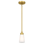Erma Pendant - Brushed Gold / Satin Etched