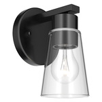 Stamos Wall Sconce - Black / Clear