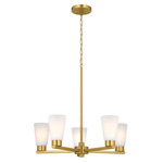 Stamos Chandelier - Brushed Gold / Satin Etched