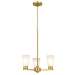 Stamos Chandelier - Brushed Gold / Satin Etched