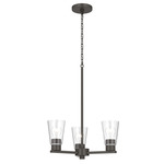 Stamos Chandelier - Olde Bronze / Clear