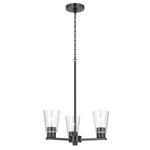 Stamos Chandelier - Black / Clear