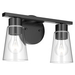 Stamos Bathroom Vanity Light - Black / Clear