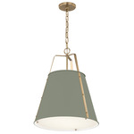 Etcher Pendant - Champagne Bronze / Heritage Green