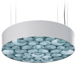 Spiro Pendant - Matte White / Sea Blue