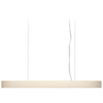 I-Club Slim Linear Pendant - Matte Nickel / Ivory White