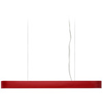 I-Club Slim Linear Pendant - Matte Nickel / Red