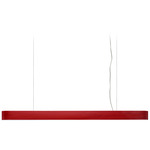 I-Club Slim Linear Pendant - Matte Nickel / Red