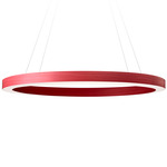 Oh! Line Pendant - Matte Black / Red