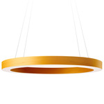 Oh! Line Pendant - Matte Black / Yellow