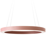 Oh! Line Pendant - Matte Black / Pale Rose