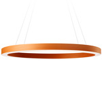 Oh! Line Pendant - Matte Black / Orange Wood
