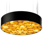 Spiro Pendant - Matte Black / Yellow