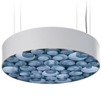 Spiro Pendant - Matte White / Blue