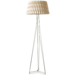 Lola Floor Lamp - Matte Nickel / Ivory White