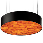Spiro Pendant - Matte Black / Orange