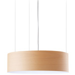 Gea Slim Pendant - Matte Nickel / Natural Beech