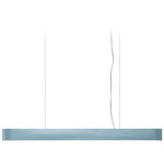 I-Club Slim Linear Pendant - Matte Nickel / Sea Blue