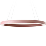 Oh! Line Pendant - Matte Black / Pale Rose