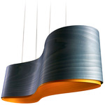 New Wave Pendant - Matte Nickel / Blue / Yellow