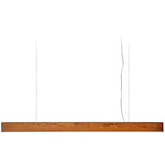 I-Club Slim Linear Pendant - Matte Nickel / Natural Cherry