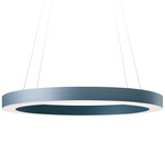 Oh! Line Pendant - Matte Black / Blue