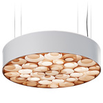 Spiro Pendant - Matte White / Natural Beech